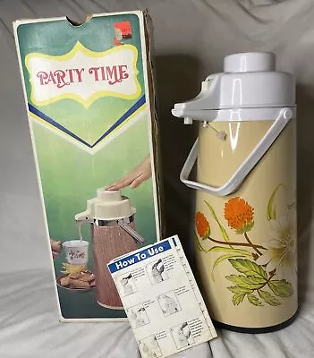 Vintage Design AIRPOT Pump Vacuum Dispenser 1.9 Liter Party Time. See Below • $20