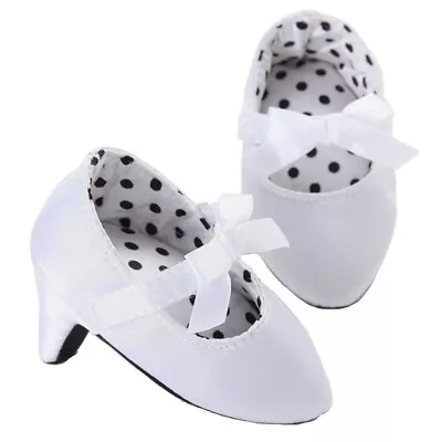 New Infant Soft Soles Bow Dotted High Heels Shoes 1 Pair Photo Props • $21.26