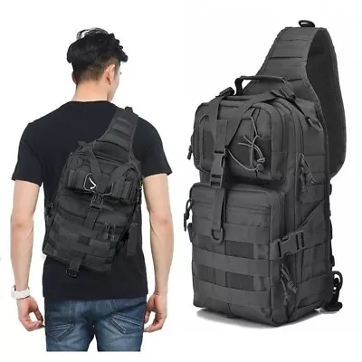 Military Tactical Pack Sling Backpack  Bag  Hiking Camping Hunting Travelling • $28.48