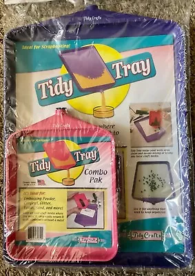 NEW Tidy Tray By Tidy Crafts Combo Pak 10  X 14  And 6” X 8” SEALED • $3.49