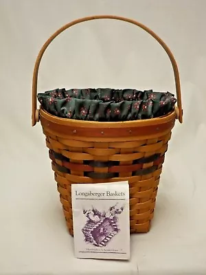 Longaberger 1993 Shades Of Autumn Harvest Basket W/Liner Protector Certificate • $40