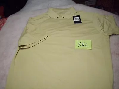 Nike Golf  Dri-Fit Polo  Srt Sleeve Shirt  Mens Size 2XL Beige Golden • $24