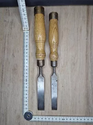 Vintage Pair Of Marples Mortice Chisels Capped Vgc Old Collectable Tools • £20