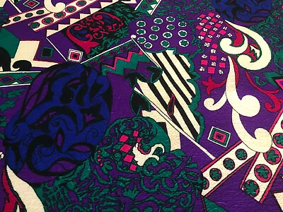 Vintage 60's 70's PSYCHEDELIC Abstract Retro Peter Max Style BOHEMIAN Mod Fabric • $10