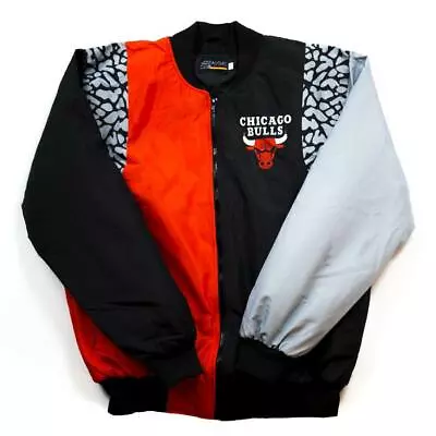 Brand New Nostalgic Club CHICAGO BULLS Black Red Satin Racing Jacket • $99.99