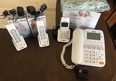 VTech SN6147 Corded/Cordless Senior Phone System  Photo Dial W/2 Extra Units • $28.50