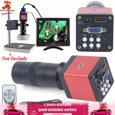 Digital Monocular Microscope Camera Industry Video Inspection HDMI HD 130X 3800W • $76