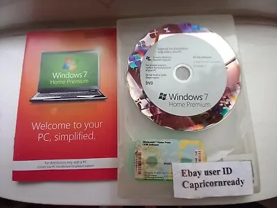 £33.50 • Buy Microsoft Windows 7 Home Premium 64 Bit Version Disc (FULL INSTALL),,,
