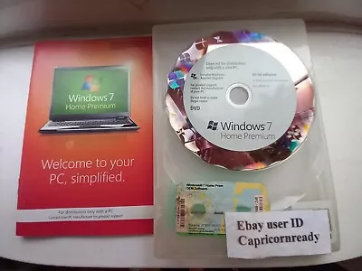 £35.99 • Buy Microsoft Windows 7 Home Premium 64 Bit Version Disc (FULL INSTALL),,