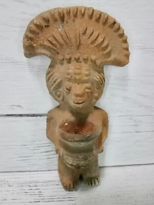 $34.98 • Buy Vintage Aztec Mayan Pottery Idol Primitive Clay Folk Art Figurine Incense Burner