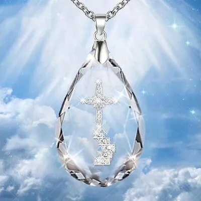 Women Cross Necklace Pendant Charm Cubic Zircon Silver Plated Jewelry Simulated • $3.99