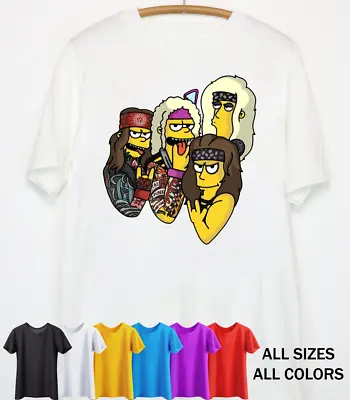 Steel Panther Simpsons White T-shirt Short Sleeve All Sizes S-5XL TA4342 • $20.89