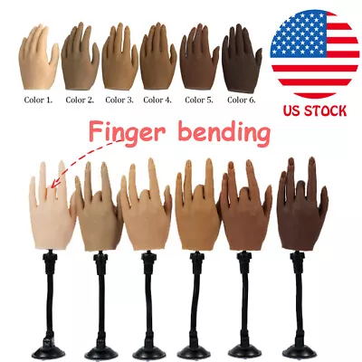 Silicone Hand Model With Removable Bracket Nail Practice Fake Hand Mannequin • $51.20