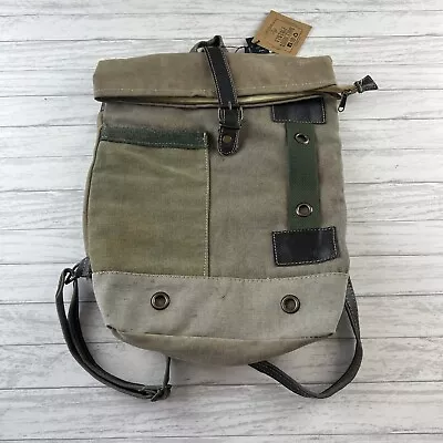 Vintage Addiction Recycled Military Tent Backpack Army  Marines Bag Travel • $99.99