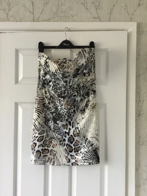 £5.99 • Buy Jane Norman Strapless Animal Print Dress Size 14