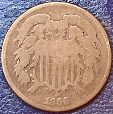 1865 Two Cent Piece Circulated 0311-16 • $9.95