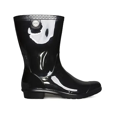 Ugg Sienna Black Waterproof Rubber Boot Women's Rain Boots Size Us 11/uk 9 New • $38.99