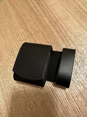 Ex Police Black Leather 2” Kit Belt Buckle Protector. Used. F1. • £5.50