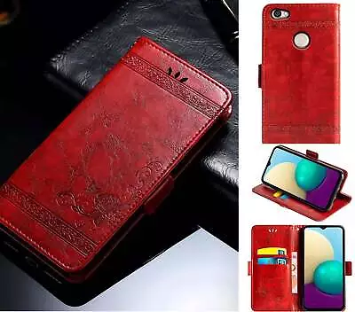 Redmi Note 5A Top Grain Finish Wallet Case Embossed Side Magnet • $7.95