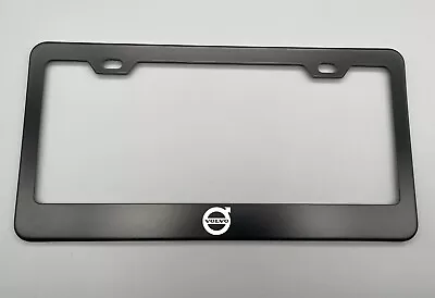 Laser Engraved Volvo Logo Black  License Plate Frame Stainless Steel Fit  • $11.80