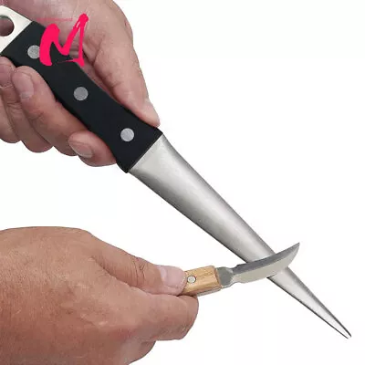 Diamond Knife Sharpener Steel Honing Rod Flat Type Chef Kitchen Sharpening Tool • $12.99