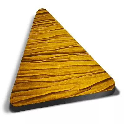 Triangle MDF Magnets - Golden Crumpled Paper Pattern Light #45172 • £4.99