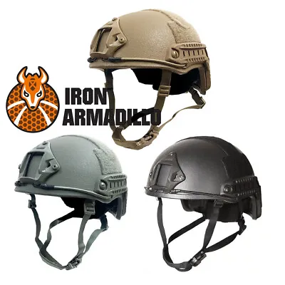 IRON ARMADILLO FRHC Fast Style Level IIIA 3A Tactical Ballistic Helmet Size: M/L • $159.99