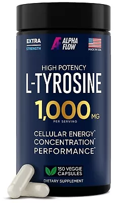 L Tyrosine 1000MG Capsules - All Natural Brain Support Energy Booster • $18.99