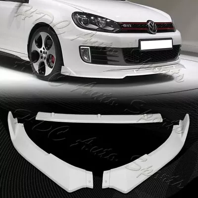 For 2010-2013 Volkswagen Golf MK6 GTI Painted White Front Bumper Spoiler Lip Kit • $62.99