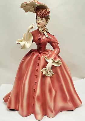 Vintage Florence Ceramics Pasadena VIVIAN Figurine Pink Victorian  • $35