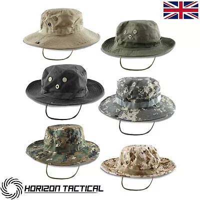 Camo Sun Hat Bucket Cargo Safari Bush Army Boonie Summer Fishing Hats Cap Mens • £4.95