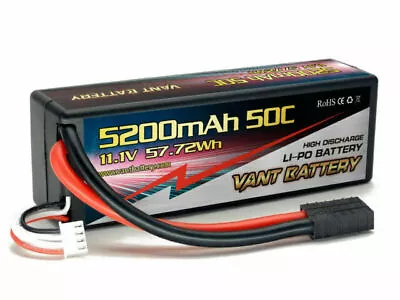 VANT 3S  5200mAh 50C Lipo Battery FITS TRAXXAS  HARDCASE RUSTLER SLASH STAMPEDE • $37.99