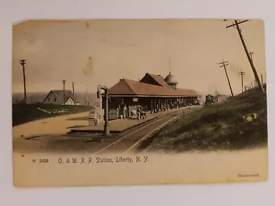 O And W Railroad Station Liberty New York Vintage Postcard NY • $12.95