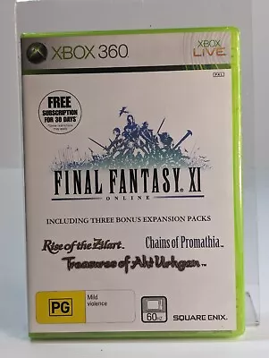 Final Fantasy XI Online Three Bonus Expansion Packs Xbox 360 Live New Sealed • $89.95