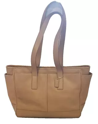 Coach  Shoulder Tote Hampton 5098 Business School Laptop Pad Shopper Camel 2002 • $129.95