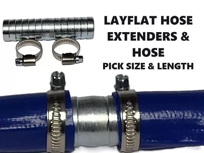 Layflat Hose Discharge Irrigation Lay Flat Joiner Included Extender Kit Join UP • £16.35