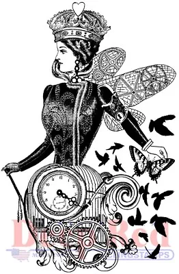 Deep Red Stamps Queen Of Time Rubber Cling Stamps • $6.49