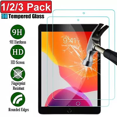 Tempered Glass Screen Protector For IPad 10.2 9.7 7th 5th 6th Air Pro Mini 2 3 4 • $9.27