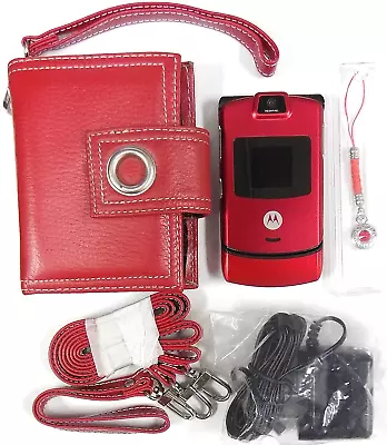 Motorola RAZR V3m - Red & Black ( U.S. Cellular ) Flip Phone - Very Rare Version • $89.24