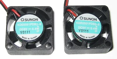 2 X Sunon 20 Mm Fan - 5 V DC Fan - KDE0501 - 1.2 CFM - 9000 RPM - 8 Mm Thick • $10.95