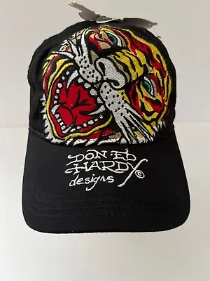 Don Hardy Designs Embroidered Tiger VTG Trucker Adjustable Snapback Hat Cap NWT • $39.99