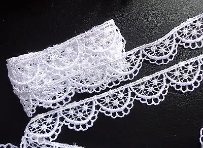 Venise Lace 3/4 Inch Wide  White Color  Selling By The Yard • $1.99