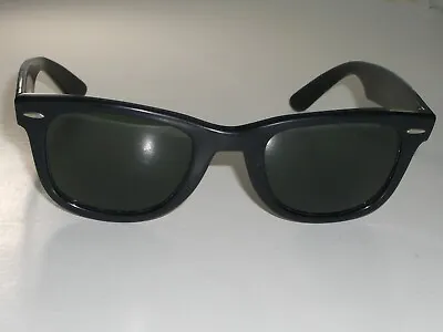 Vintage B&l Ray Ban L2009 Thick Black Ebony G15 Uv Wayfarer 5024 Sunglasses • $206.24