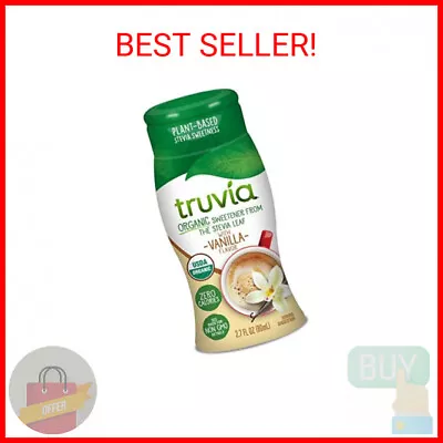 Truvia Organic Zero-Calorie Liquid Stevia Sweetener 2.7 Fluid Ounce Bottle Van • $20.44