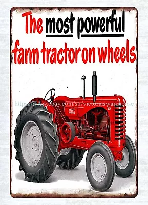 Kitchen Plaque Wording 1952 Massey Harris Tractor Farm Barn Metal Tin Sign • $15.85