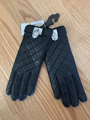 Michael Kors Women’s Leather Quilted Tech Gloves New With Tags Black • $40