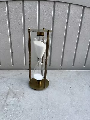 Vintage 10  Brass Hourglass Sand Timer 30 Min  • $29.97