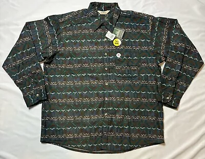 Red Head Mens Aztec Tribal Western Southwestern Flannel Chamois Shirt 2XL • $29.99