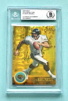 Mark Brunell 2000 Topps Finest Gold Refractor Signed Autograph AUTO /300 BGS BAS • $39.95