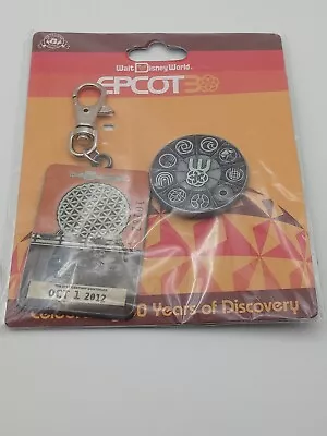 Disney Parks Epcot 30th Anniversary Key Chain Lanyard Medal & Pin Set WDW • $29